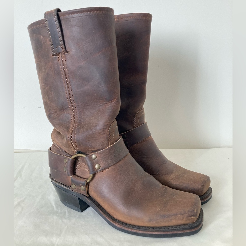Frye Women’s Harness 12R Brown Leather 8 M